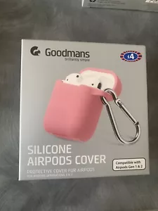Silicone EarPods Protective Case Cover Sleeve For AirPods 1 & 2with Key Bag Hook - Picture 1 of 2