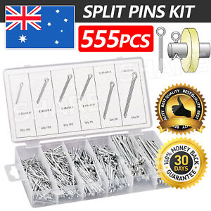 555 Piece Cotter Pin Split Fixings Securing Pins Assortment in Carry Case New