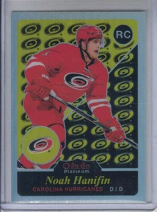 15/16 OPC Platinum Carolina Hurricanes Noah Hanifin Retro Rainbow RC card #R78 - Picture 1 of 2