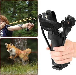 Steinschleuder Sportschleuder Schleuder Slingshot Stahlkugel Magnet mit Laser - Bild 1 von 12