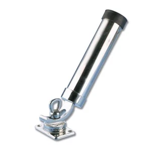 PORTACANNA IN ACCIAIO INOX AISI 316 ORIENTABILE CON BASE PER MONTAGGIO A MURATA - Picture 1 of 1