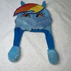 My Little Pony Blue & Rainbow Flipeez Squeeze Flip Beanie Hat Warm Ears Winter