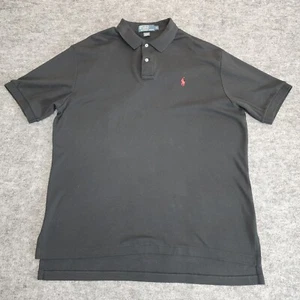 Polo Ralph Lauren Shirt Mens XL Black Red Pony Short Sleeve Classic Fit Preppy - Picture 1 of 8