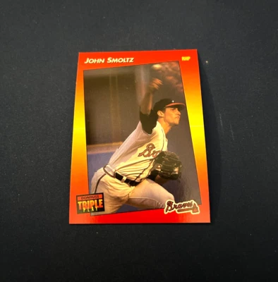 1992 Donruss Triple Play Baseball John Smoltz #172 HOF NM - Image 1 of 2