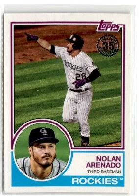 2018 Topps 1983 Topps 35th Anniversary 83-58 Nolan Arenado Rockies Cardinals - Image 1 of 2
