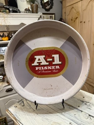 Vintage A-1 Pilsner Beer Metal Serving Tray – Arizona Brewing Co. –1950s Barware - Image 1 of 4