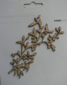 RAMA DE PÁJARO - 50 x 110 mm - Listo 2 colores a su elección 2 mm CHAPA DE MADERA Kaisercraft - Imagen 1 de 6
