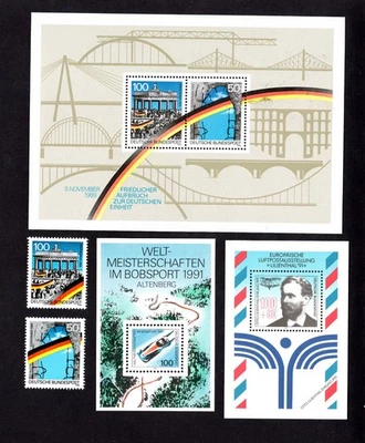 Germany 1990-91 set of stamps Mi#1481-1482 + Bl.22-24 MNH CV=18.5$ - Image 1 of 2