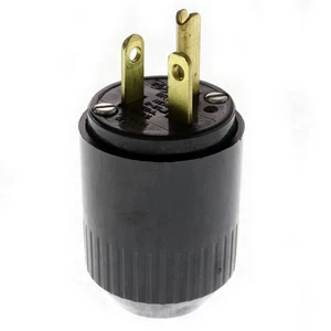 BRYANT 5464BZ ENCHUFE HOJA RECTA, NEGRO MACIZO, 20A, 250V, 6-20P, (PAQUETE DE 10) - Imagen 1 de 4