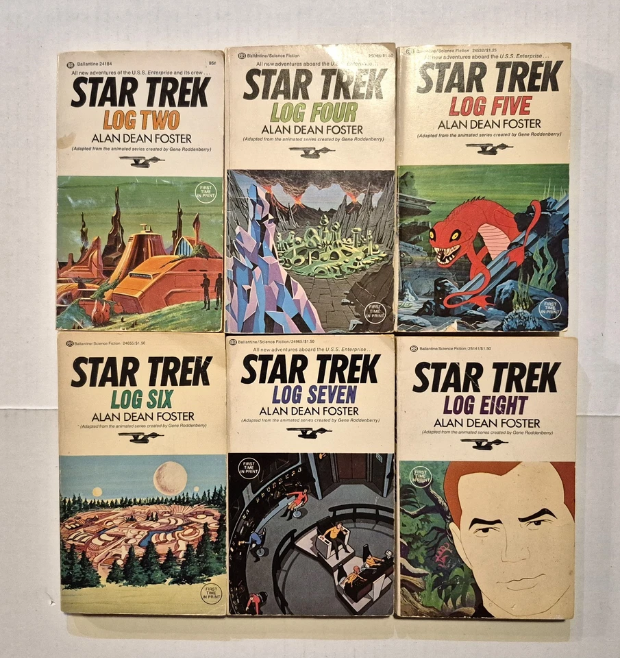 Alan Dean Foster lot of 6 Star Trek paperback books Log 2,4,5,6,7,8 - Image 1 of 3