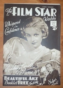 THE FILM STAR WEEKLY No 35 Vol 2 22ND JULY 1933 MADELEINE CARROLL COVER - Bild 1 von 15