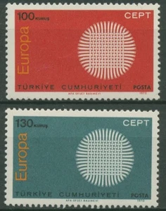 Türkei 1970 Europa: Flechtwerk als Sonnensymbol 2179/80 postfrisch - Picture 1 of 1