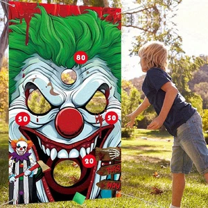 Halloween Spiele, Lustiges Clown Wurfspiel, mit 4 Sitzsäcken, Premium Banner, Zugang - Bild 1 von 9