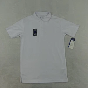Nautica Shirt Boys Large 14/16 White Polo School Uniform Performance UPF50 * - Picture 1 of 18