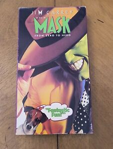 The Mask VHS 1995 Jim Carrey  VHS Movie Tape HI FI STEREO Used VG+ Tested