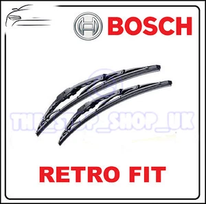 Bosch Retro Hook Fit 22/20 Metal Frame Wipers Wiper Blades OE Quality Pair - Picture 1 of 1