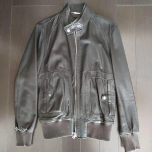 Dolce & Gabbana Dark Brown Leather Jacket Men's Stylish Italian Made Vintage JPN - Picture 1 of 7