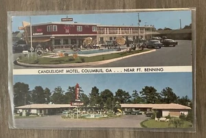Georgia GA Columbus Candlelight Motel & Restaurant Roadside Postcard - Picture 1 of 2