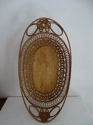 Corbeille , bannette en osier ancien , vannerie fin XIX ème . art populaire - Photo 1/4