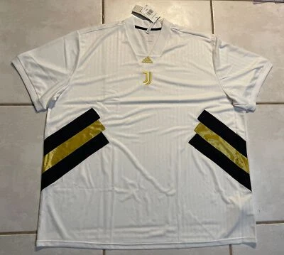 NUEVO CON ETIQUETAS ADIDAS Juventus FC ICON Blanco Negro y Dorado HS9807 Hombre’s 3XL Foto 1 de 4