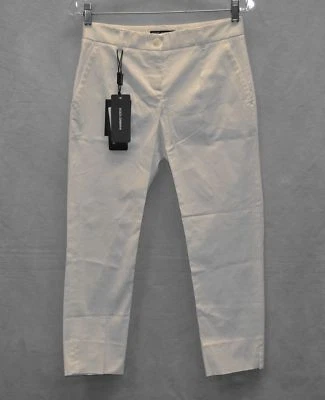 C0 NEW DOLCE & GABBANA Wmns Off White Cotton Blend Trousers Pants Size 36 - Image 1 of 4