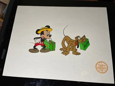 Mickey Mouse Animación Celular Walt Disney Edición Limitada Litografía Arte PLUTO De Colección I22 Foto 1 de 3