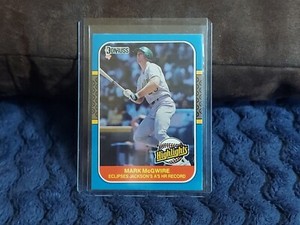 Mark McGwire 1987 Donruss "HIGHLIGHTS" Card #46. Athletics