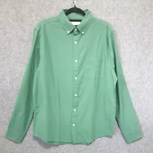 NEW Cotton On Garments Mens Shirt Size M Green Longsleeve Button Up 100% Cotton - Picture 1 of 17