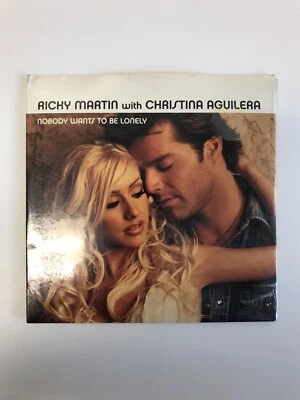 *BRAND NEW* RICKY MARTIN & CHRISTINA AGUILERA Nobody Wants To Be Lonely PROMO CD - Image 1 of 3