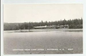 Saludos desde Camp Otter Pittsburg NH RPPC postal primer lago Connecticut - Imagen 1 de 2