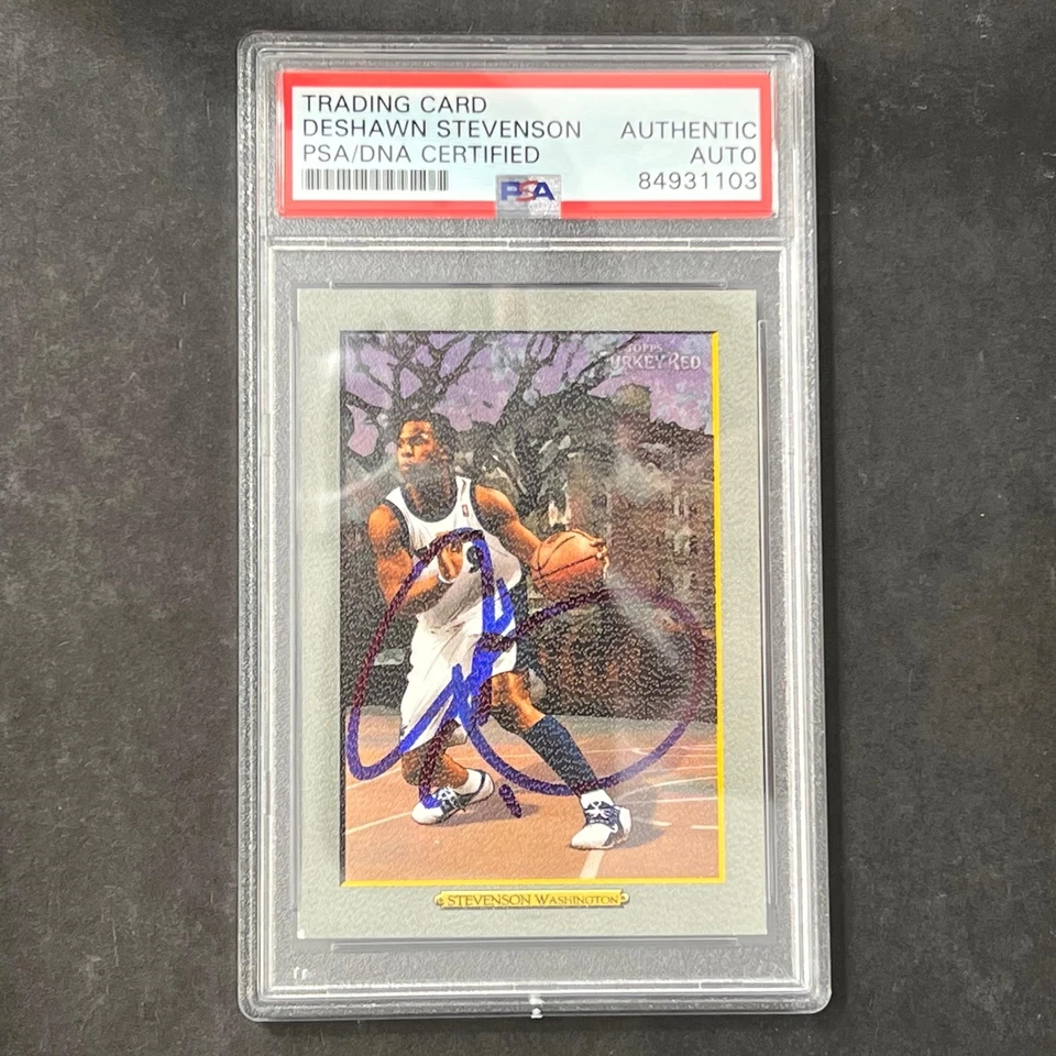 2006 Topps NBA Properties Turkey Red #149 DeShawn Stevenson Signed Card AUTO PSA - Image 1 of 2