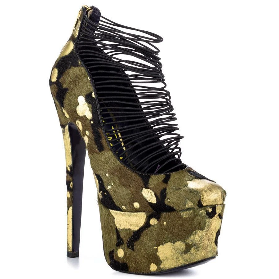 NEW London Trash "Ceres" - WAS $170! - Camo Stiletto, 6.5" heel, 2" platform - Image 1 of 1