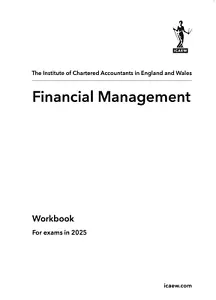 Online Financial Management (FM) ACA Professional Level ICAEW Workbook 2025 - Picture 1 of 2