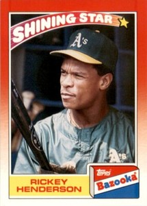 1990 Topps Bazooka #9 Rickey Henderson Oakland Athletics