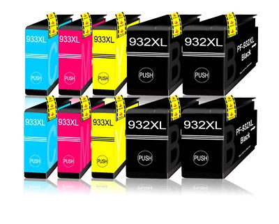 10er Multipack für HP 932XL 933XL Patronen Officejet 6100 6600 H611A - Bild 1 von 4