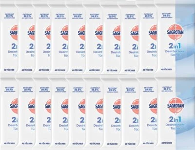 RB HYGIENE HOME DEUTSCHLAND GMBH Sagrotan 2in1 Desinfektions-Tücher 20 x 40 Stück
