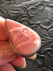 Rough and Rustic Pink Rhodochrosite Chunky Arrow Ring Size 7 Artisan Southwest - Picture 1 of 3