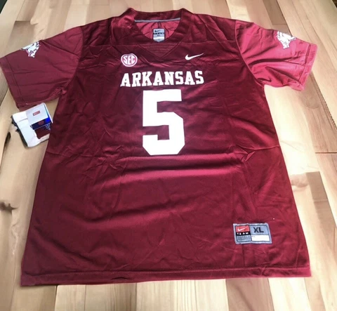 Nike R. Sanders Arkansas Razorbacks Men's Jersey, Size XL  #5 New With Tags Cover