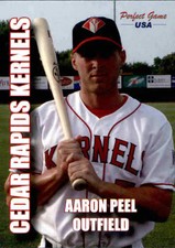 2004 Cedar Rapids Kernels Perfect Game USA #27 Aaron Peel Wellman Texas TX Card