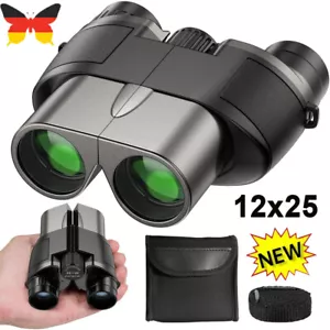 12x25 Compact Binoculars Kids Adults - Binoculars Small with Night Vision - Picture 1 of 13