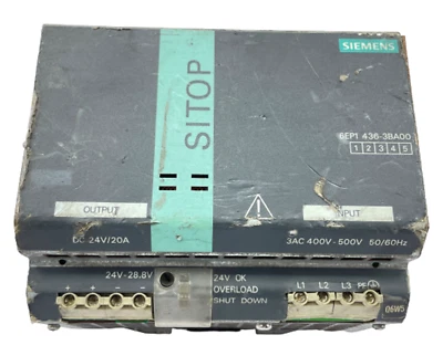 Siemens 6EP1436-3BA00 Stabilisiertes Netzteil In 500V Aus 24V/40A SITOP 20 - Bild 1 von 4