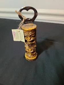 Hawaii Bottle Opener Resin Polynesian Tiki Figurine Souvenir Barware 5.5” Brown - Picture 1 of 8