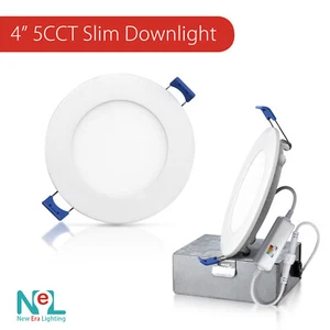 NEW ERA 10W 4 inch 5CCT Selectable Slim Recessed Dimmable Downlight - Picture 1 of 5