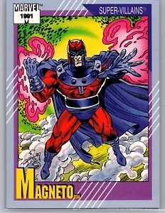 Carte collezionabili 1991 Marvel Super-Villains Impel #57 Magneto Set Break! NM+ - Foto 1 di 2