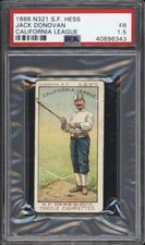 1888 S.F. Hess N321 PCL Donovan PSA 1.5 Fair