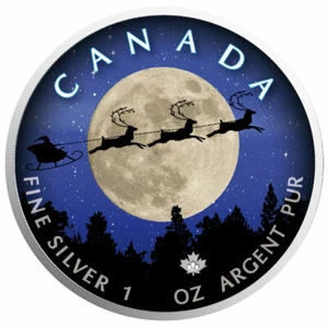 Canada - 5 Dollars 2018 - Maple Leaf - Santa Claus - 1 oz - 0.9999 Silver - Picture 1 of 4