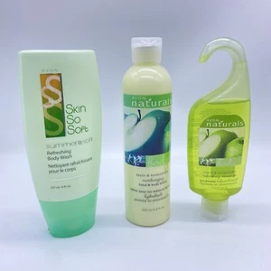 Avon Naturals Apple and Honeysuckle Shower Gel Body Lotion & Skin Soft Body Wash - Picture 1 of 2