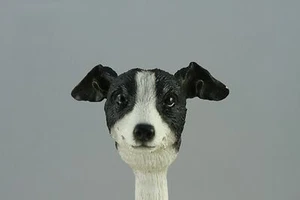 GREYHOUND NEGRO BLANCO CABEZA INTERCAMBIABLE VER TODAS LAS RAZAS CUERPOS @ TIENDA EBAY) - Imagen 1 de 3