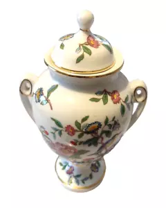 More details for aynsley reproduction by aynsley pembroke gold rimmed urn vase floral vintage