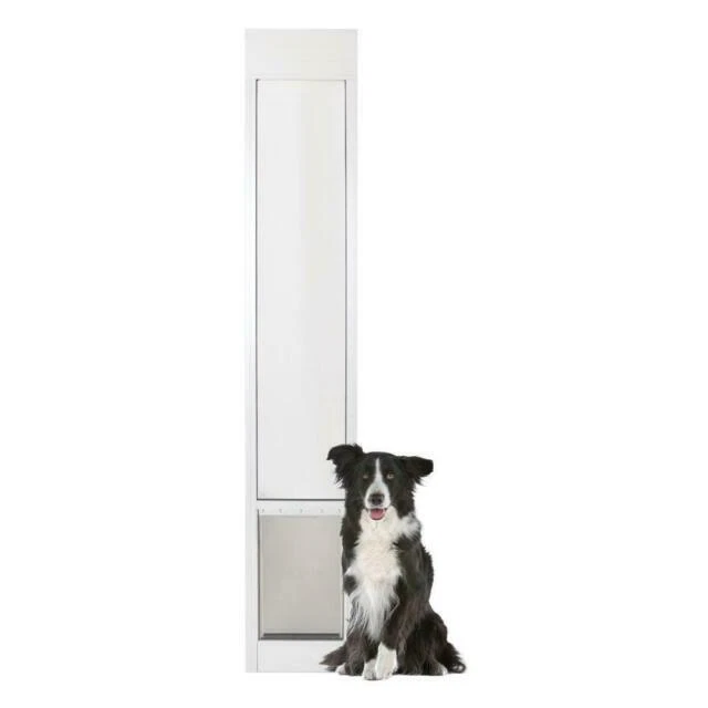 DreampedPuerta grande para perro para puerta corredera de vidrio, altura ajustable 75,2"" a 80,51"" Foto 1 de 1